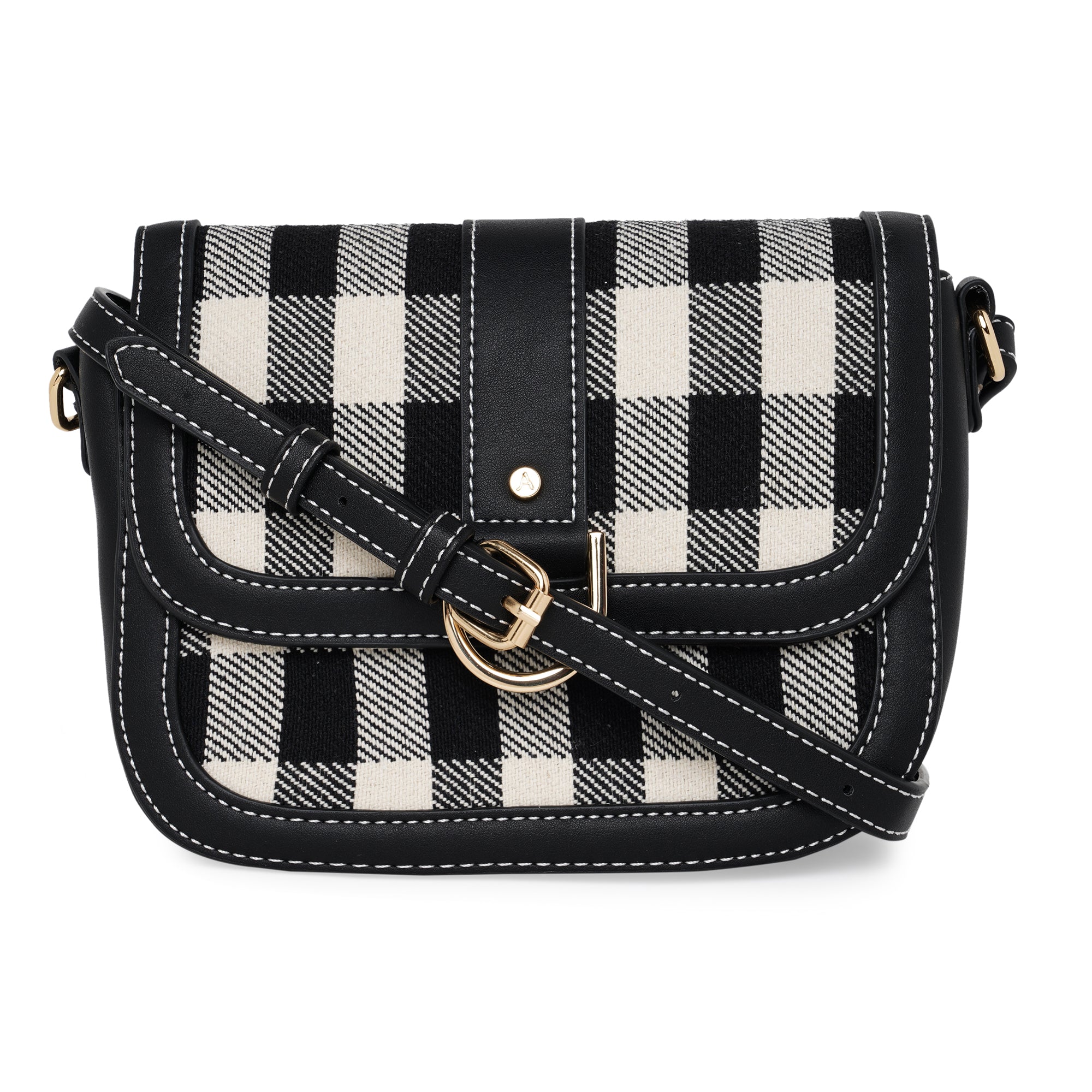 Women Plush Checkerboard Handbag Large Shoulder Bag (Black Lattice) GB |  eBay